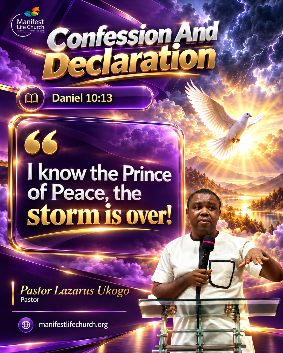 Spiritual Authority — Daniel 10:13 confession flyer