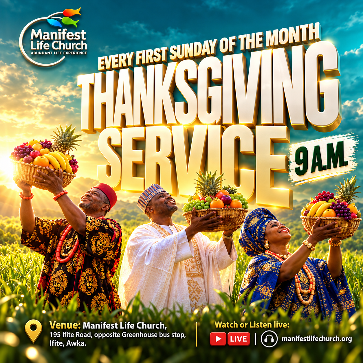 Thanksgiving Service - November 1, 2026